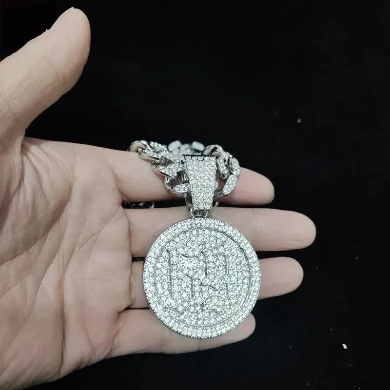 Men Women Hip Hop Number 69 Pendant Necklace Crystal Cuban Chain Iced Out Bling HipHop Necklaces Fashion Charm Jewelry