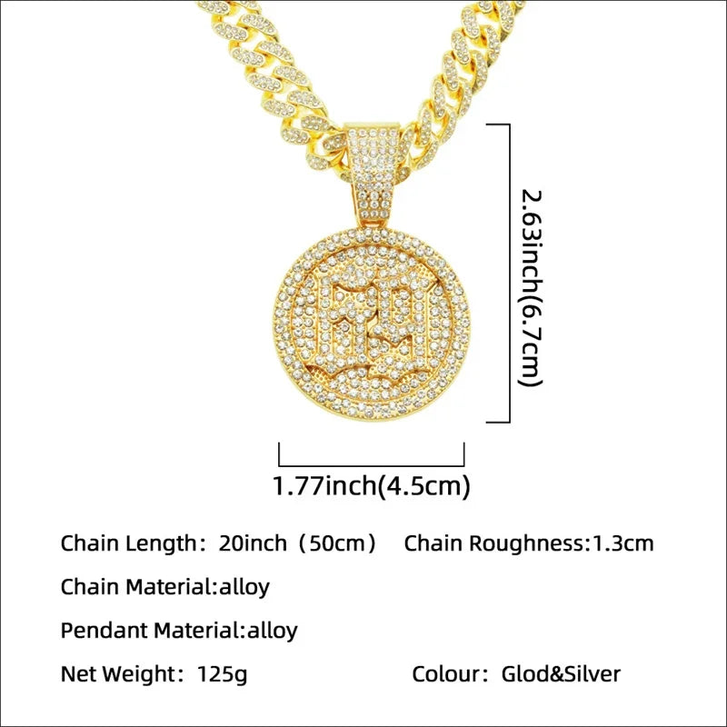 Men Women Hip Hop Number 69 Pendant Necklace Crystal Cuban Chain Iced Out Bling HipHop Necklaces Fashion Charm Jewelry