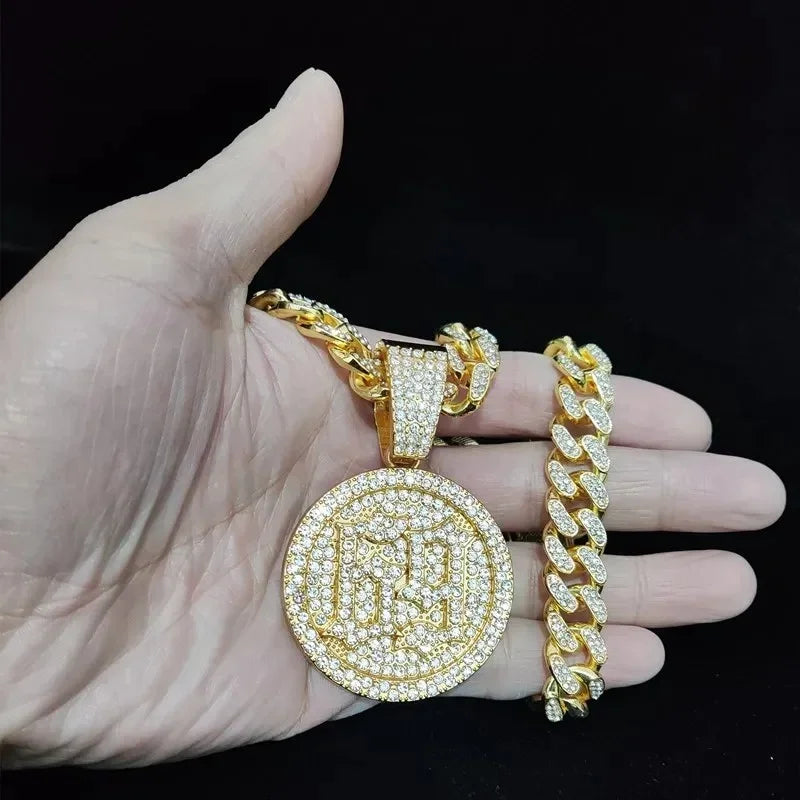 Men Women Hip Hop Number 69 Pendant Necklace Crystal Cuban Chain Iced Out Bling HipHop Necklaces Fashion Charm Jewelry