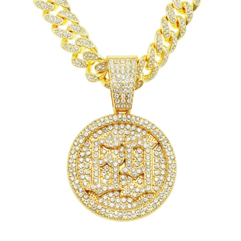 Men Women Hip Hop Number 69 Pendant Necklace Crystal Cuban Chain Iced Out Bling HipHop Necklaces Fashion Charm Jewelry